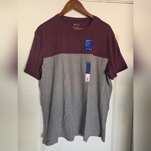 Vintage Men's Apt. 9® Regular-Fit Premier Flex Colorblock Tee XL Gray